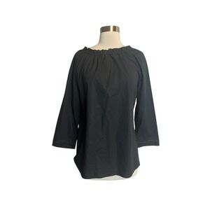 Sofie D'Hoore Gathered Neck Top S EU 36 US 4 European Minimalist Capsule NEW